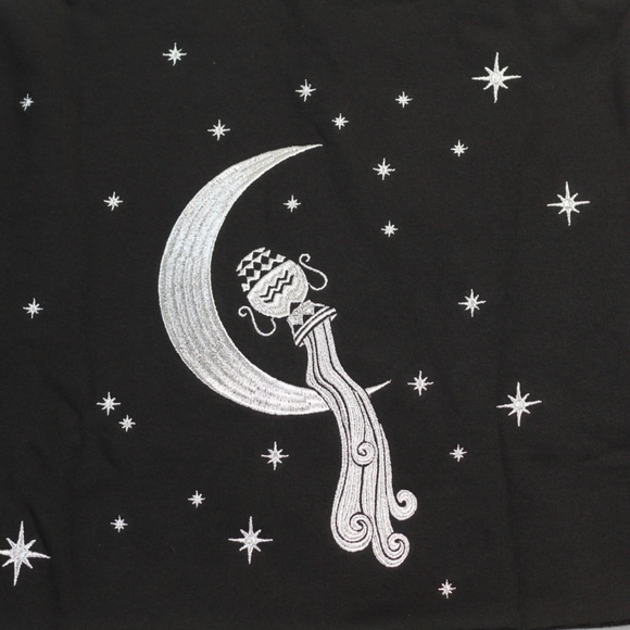 Aquarius Zodiac Sign Graphic Hoodie + Accessories - Picture 8 of 16